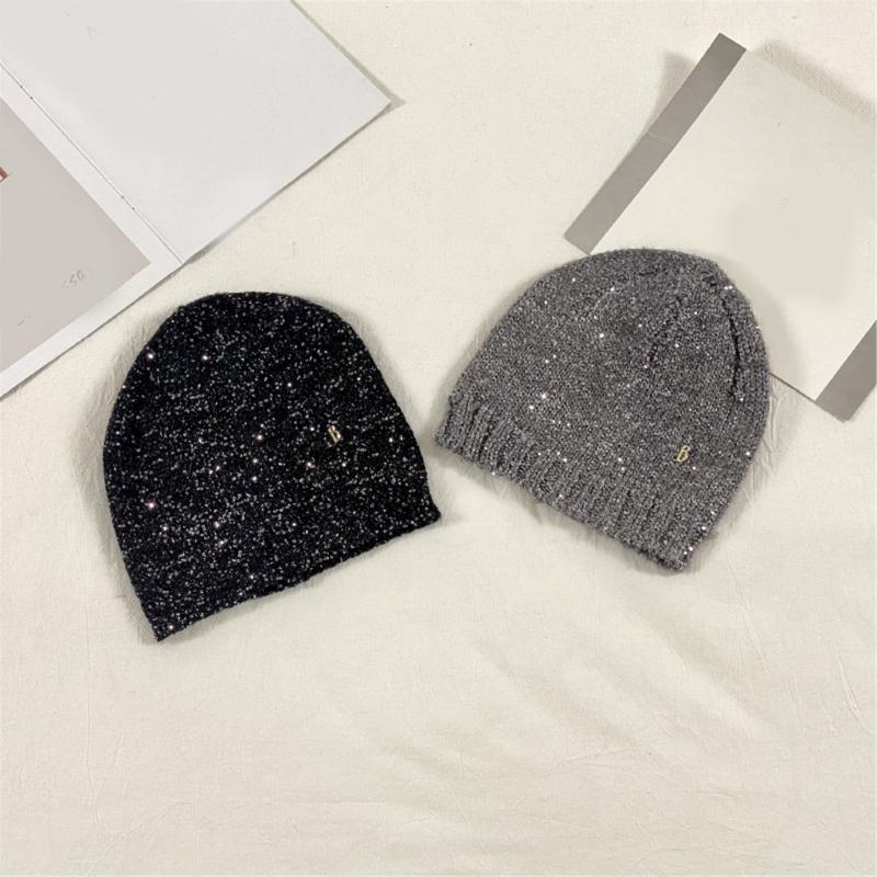 Trendy Sequins Hat Skull Hat Fashionable Cool Eye-Catching Adjustable Unisex Party Sparkling Sequins Hat Trendy Clubwear