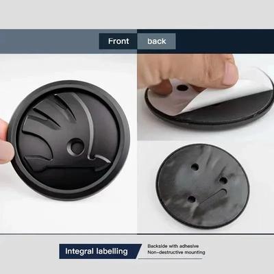 2026 Hot 1Pcs 8/9CM Emblem Car Front Hood Badge Rear Trunk Sticker For Skoda Octavia Rapid Kodiaq Karoq Fabia Kamiq Superb Deriv