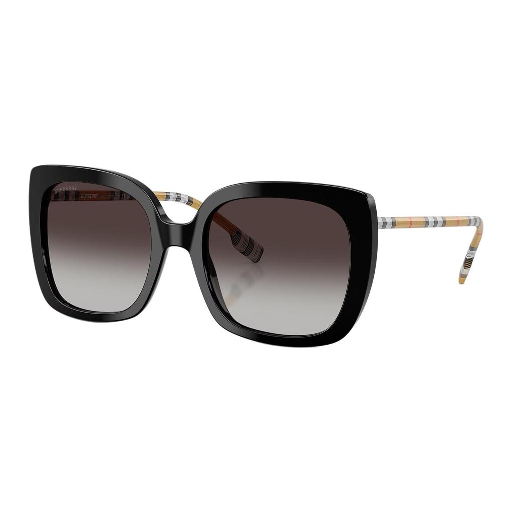Burberry 4323F New Striped Series Elegant Vacation Style Fashion Square Sunglasses Women sunglasses Black BE-S-4323F-38538G