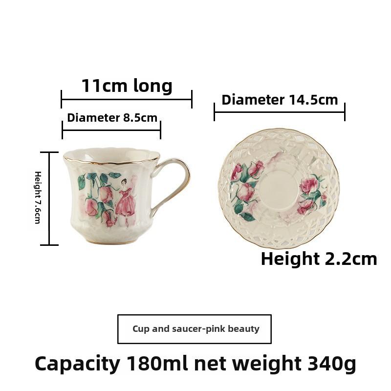 BRCeramic Black Tea Cups Saucer Retro Afternoon Tea Coffee Cup Teapot Saucer Sets Couple Mug Set Home Creative Drinkware Mug GiftEY