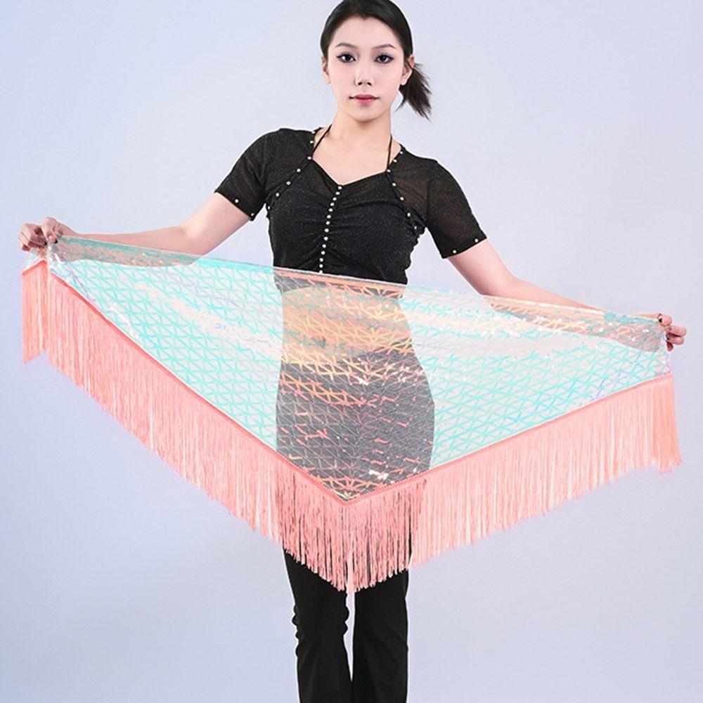Fashion Tassel Belly Dance Hip Scarf Bohemian Sequins Waist Chain Crochet Dancer Skirt Dance