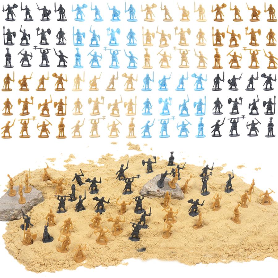 25/100pcs Mini Medieval Soldier Model for Military Game Simulation War History Lovers Collection Party Supplies XJM