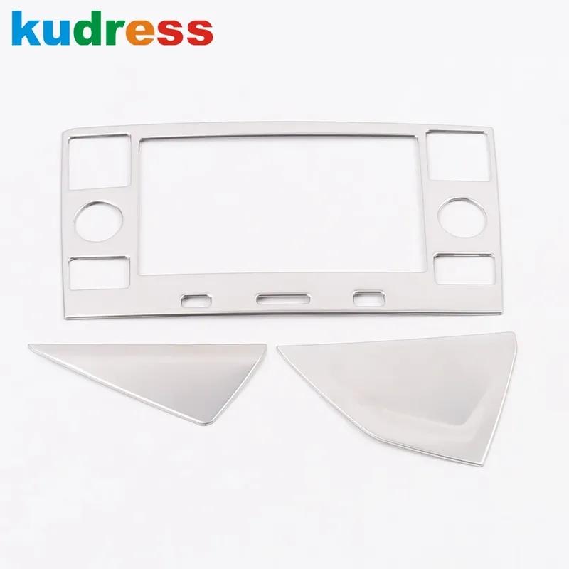 For Volkswagen VW T-cross Tcross 2018      Steel Car Navigation GPS Panel Cover Trim  Interior Accessories