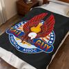 Fall Guy Insignia Stuntman Association Velveteen Plush Blanket Black Blanket