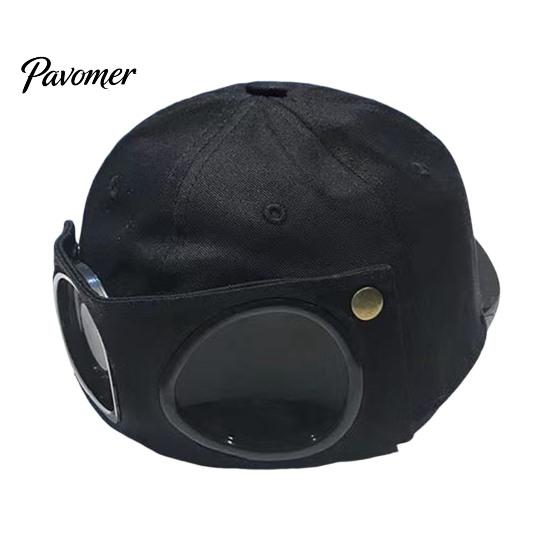 Travel Sunshade Accessories Pilot Goggles Baseball Cap, Integrated Foldable Design, Adjustable UV Casual Hat Resistant Sun for Outdoor Sports