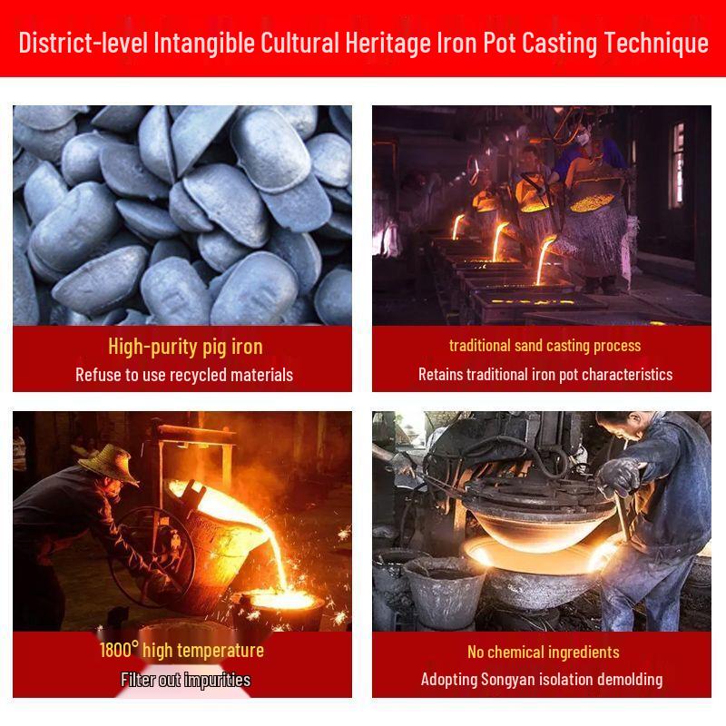 MIAOQIAO Old-fashioned Commercial Cast Iron Wok