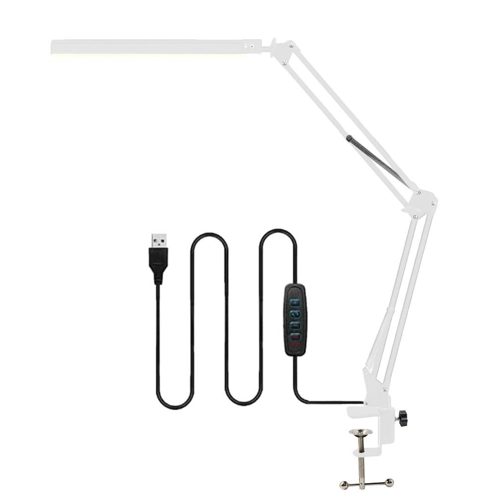 Lámpara de Escritorio Ajustable con 10 Niveles de Brillo Luz LED de Tira Ajustable 360° Trabajo de Escritorio