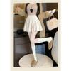 Women's Bow Skirt Spring French Sweet High Waist Cake Lace Puffy A Short Skirts