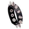 DIEZI Personality Hip Hop Men Spiked Rock Bracelet Bangle Women Vintage Punk Cosplay Black PU Leather Wrap Bracelet New Jewelry