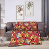 Bert & Ernie Red Soft Warm Blanket S-Sesames Streets Camping Plush Throw Blanket Home Decor Flannel Bedspread Sofa Bed Cover