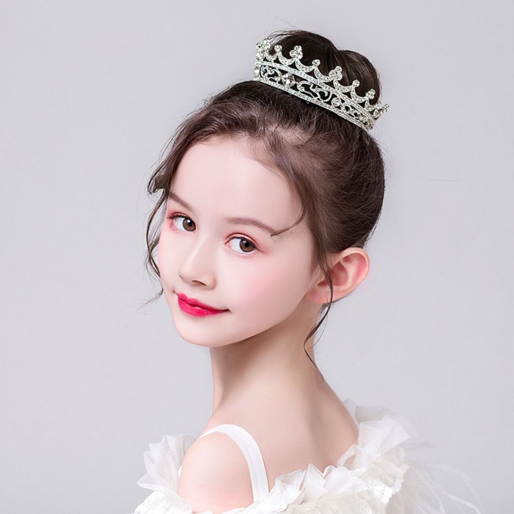 Sparky Crystal Bridal Tiara Rhinestone Round Crown for Women Baroque Crown  Prom Night