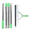 Thatch Rake Multifunctional High Strength Stainless Steel Detachable Grass Grooming Rake for Garden