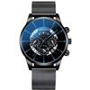 Business Leisure Watch, Transparent Hollow Non-Mechanical Men'S And Women'S Alloy Mesh Belt Calendar Watch