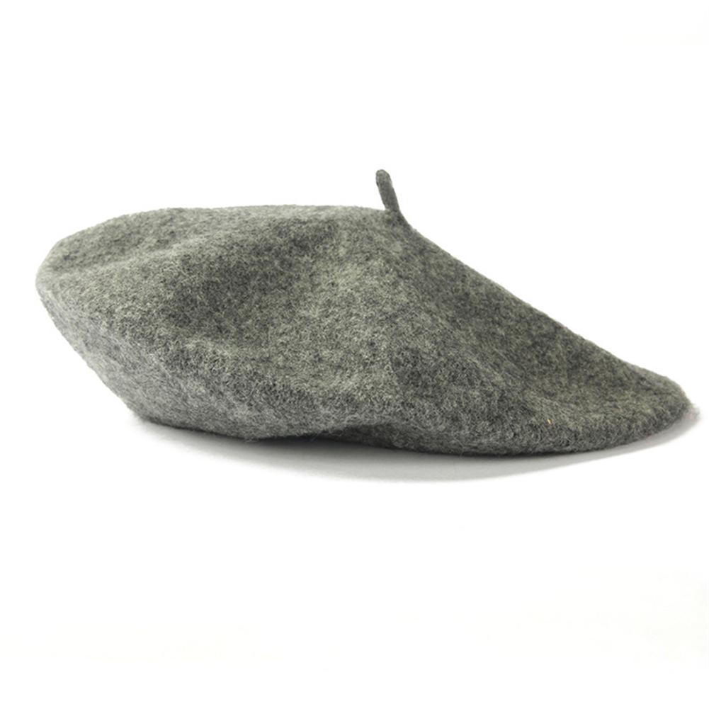 Women Wool Berets French Artist Style Spring Autumn Beanie Hat Retro Plain Beret Solid All Matched Caps Elegant Lady Street Caps