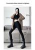 Women's High-Waisted Magic Black Slimming Pencil Pants - Plus Size, Elastic, Tight Fit for Spring and Autumn.