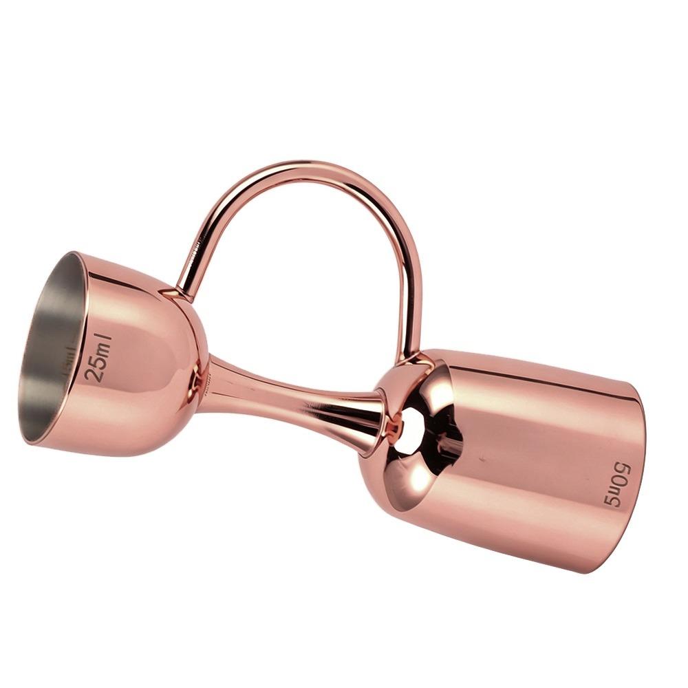 Copper Plating Wine Measuring Cup Dual End Bartender Measuring Jigger Double Sided Jigger Home