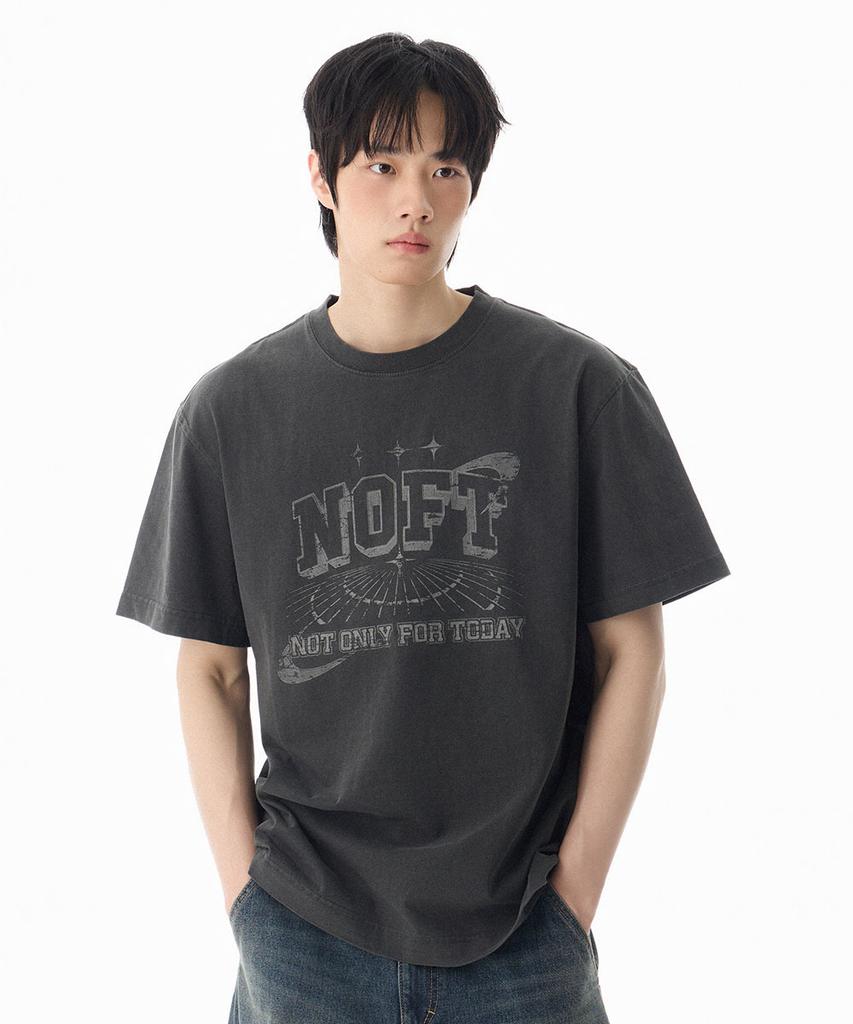 NOT ONLY FOR TODAY Noft Arena Pigment Short Sleeve T-Shirt [Charcoal Gray]