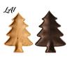 Wooden Snack Tray for Home Christmas Tree Serving Tray Candy Nut Dish Xmas Tree‑Shaped Storage Creative Organizer Guests Plate Decorative