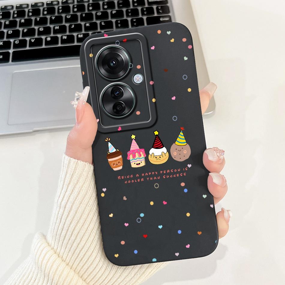 For OPPO Reno11 F 5G Case Reno 11F CPH2603 2024 Elegant Printing Camera Protective Shockproof Soft Silicone Phone Cases