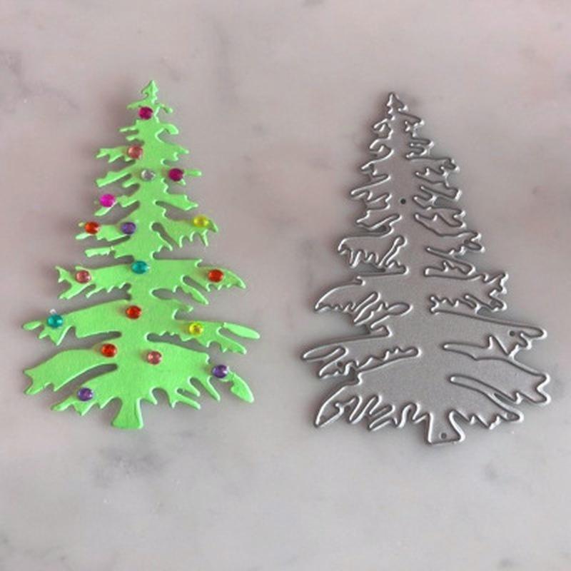 Christmas Tree Party DIY Decoration Holiday Party Ornaments Metal Handicrafts Scrapbook Paper Card Making Decoration