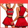Cheerleader Costume Dress With Polyester Fabric For Cosplay Enthusiasts