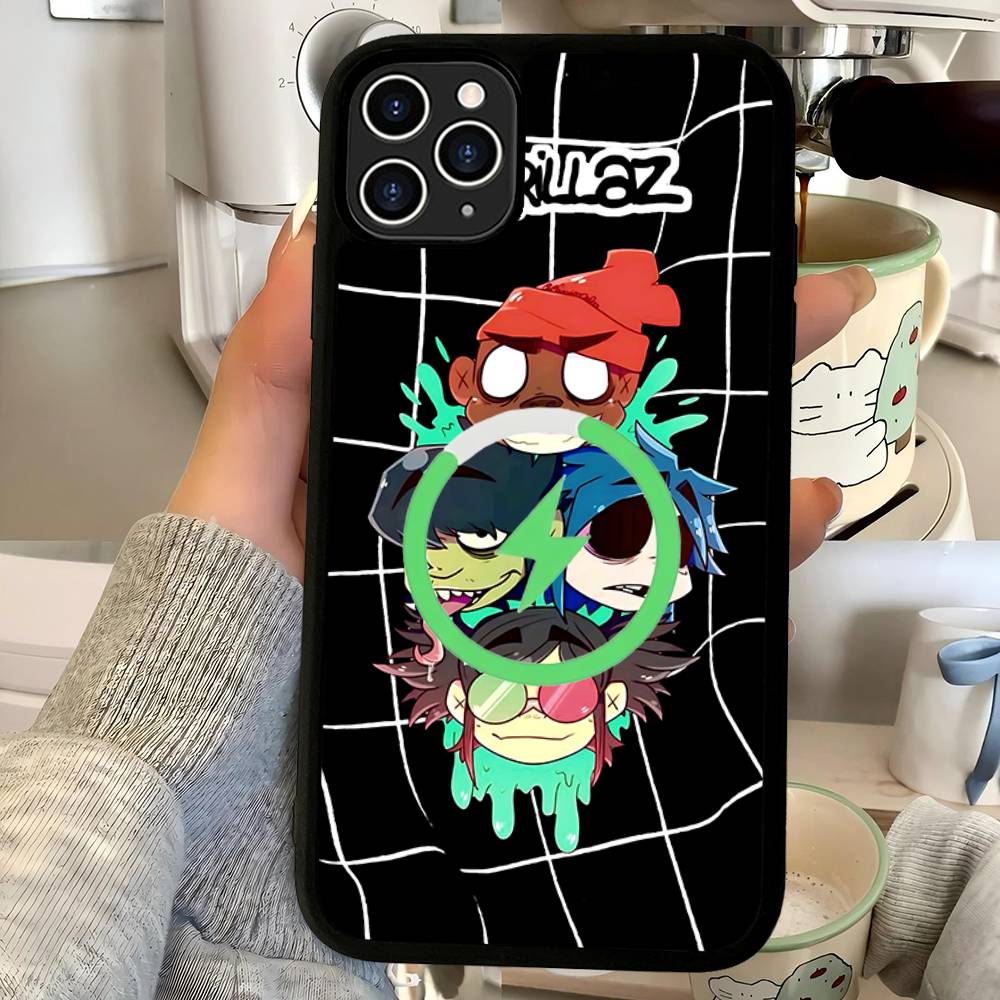 

G-Gorillaz Cartoon Magnetic Case For IPhone 17 16 14 13 12 11 15 Pro Max Plus Wireless Charge Phone Cover iPhone 17pro max