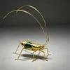 Chinese Style Golden Grasshopper Ornament Retro Enamel Craft Tabletop Decor Home Decoration