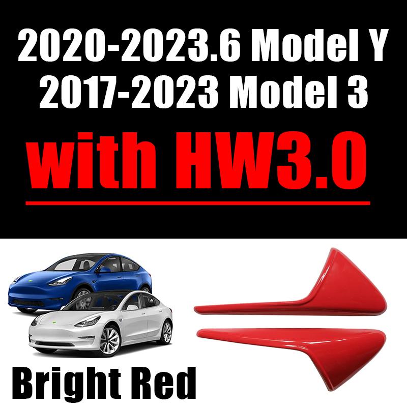 Car Side Camera Protective Cover ABS Carbon Fiber Protective Cover Turn Signal Cover Suitable for Tesla Model 3 Model Y