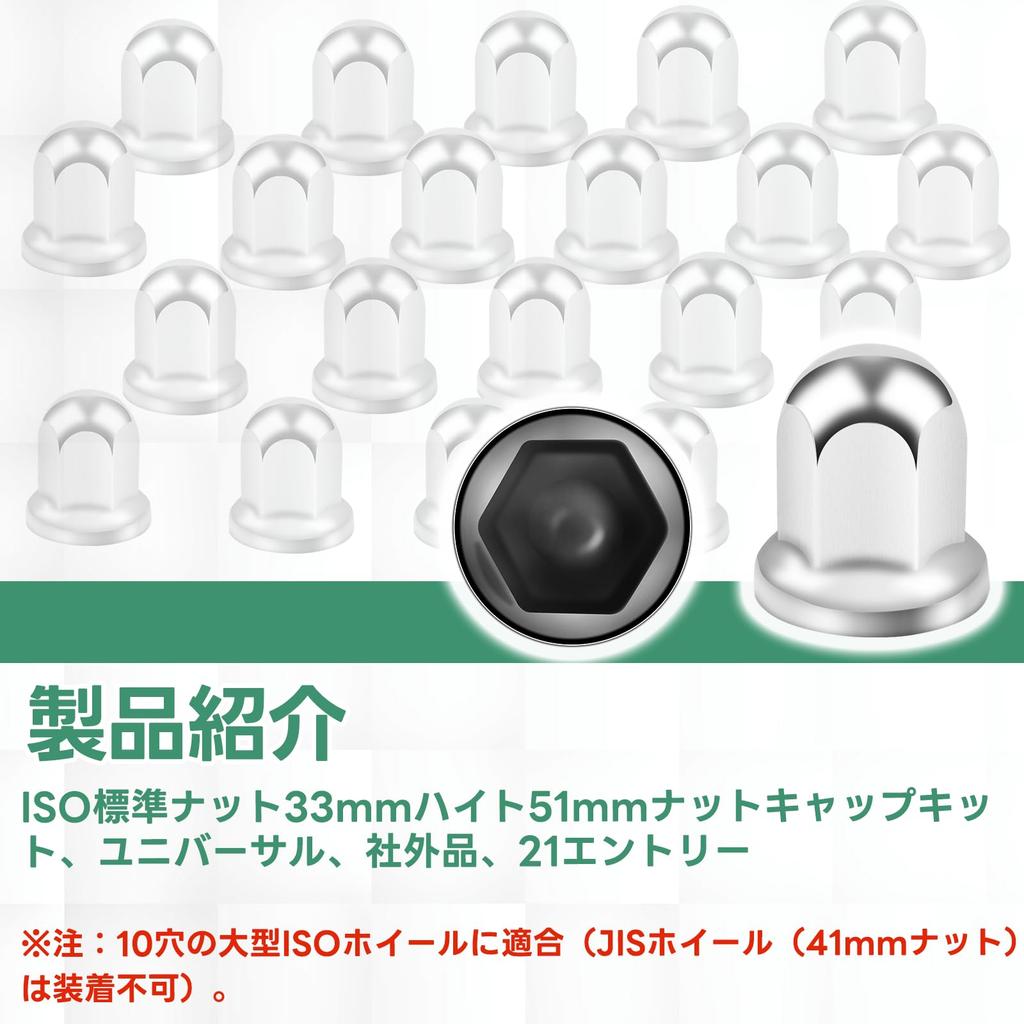 SANQUUQOO Stainless Steel Mirror Polished Round Wheel Nut 33mm X 51mm for ISO JET Truck for Large Large Bolt Universal Fit of Caps, Height, Trucks,