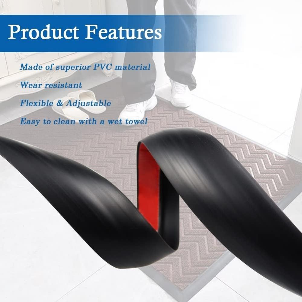 1pc 1mX3cm Carpet To Tile Floor Transition Strip Wear-resistant Cuttable Threshold Cover Self Adhesive PVC Edging Trim Strip
