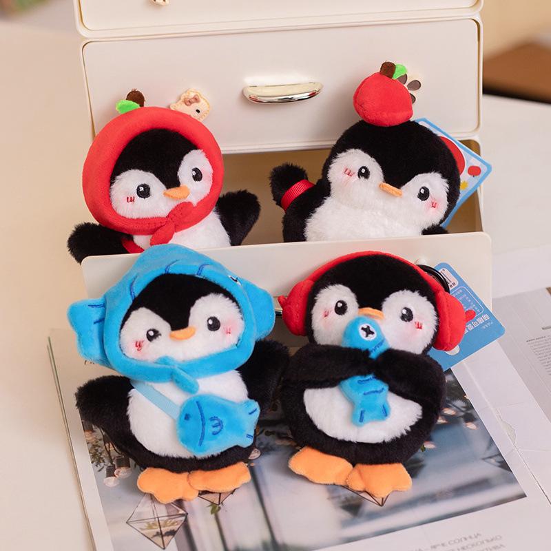 Süßer Winter-Pinguin Plüsch Schlüsselanhänger - Kleiner Rucksack Anhänger Geschenk