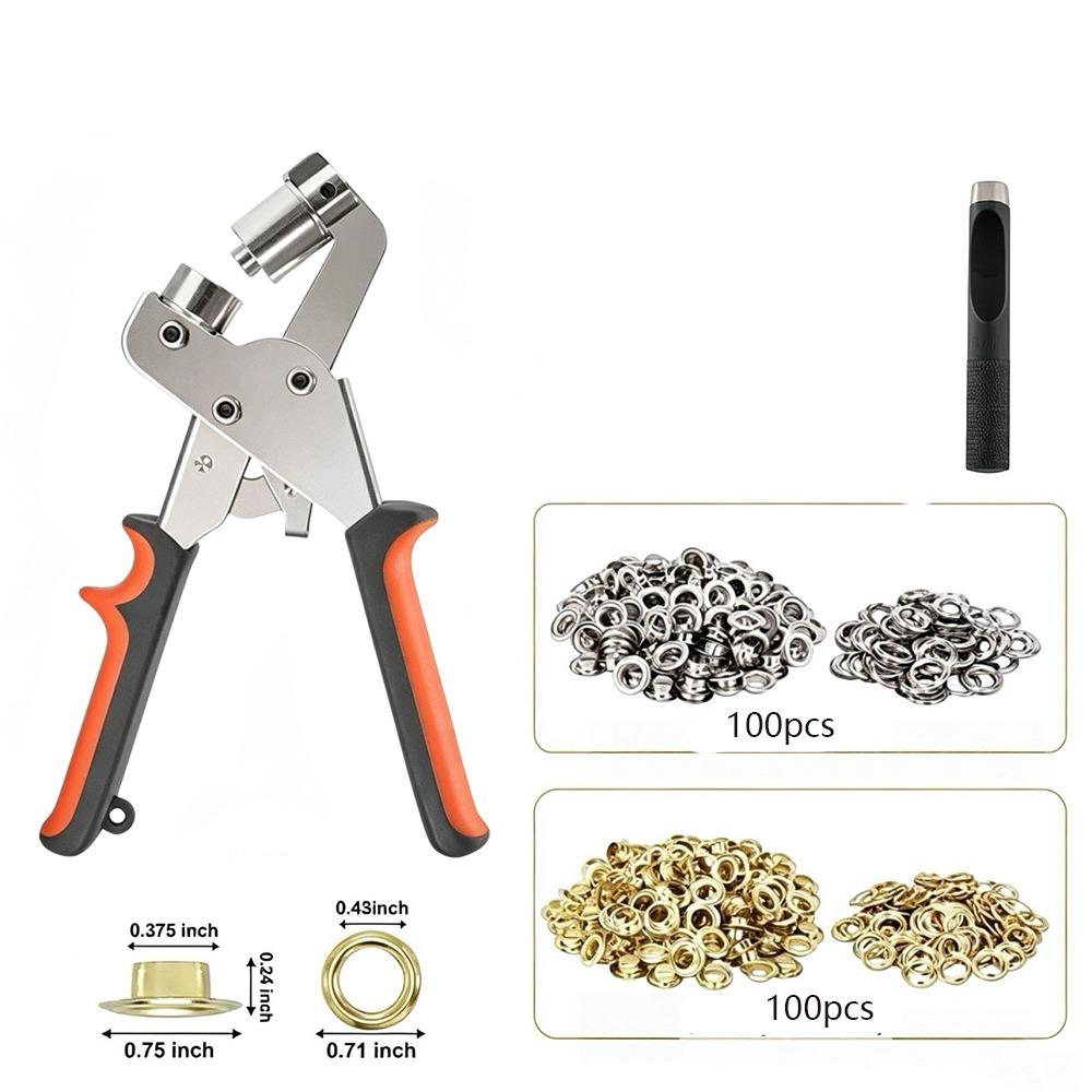 with Grommets Grommet Eyelet Plier Kit Manual Press Handheld Grommet Tool Kit  Hand Tool