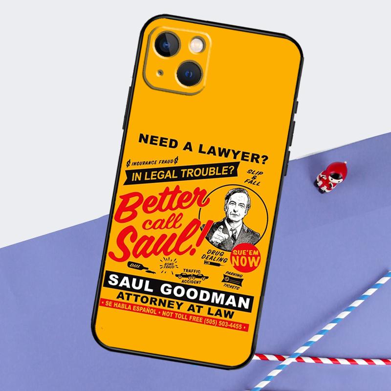 Better Call Saul TV Phone Case For iPhone 16 15 Pro Max 12 13 Mini 11 14 Pro Max XR 16 15 Plus 16e Cover Coque