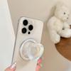 Iridescent Heart-Shaped 3D Phone Holder & Folding Stand for Watching Dramas - Girly Decor