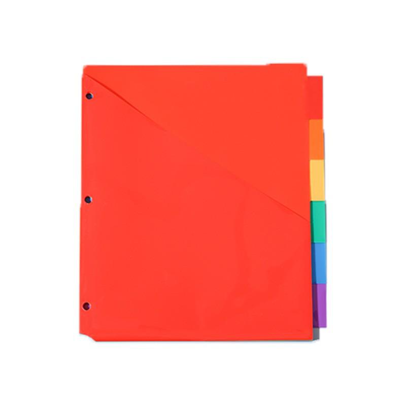 Waterproof US Size Color Index Divider Pages, 6-Pack, 3-Hole Binder