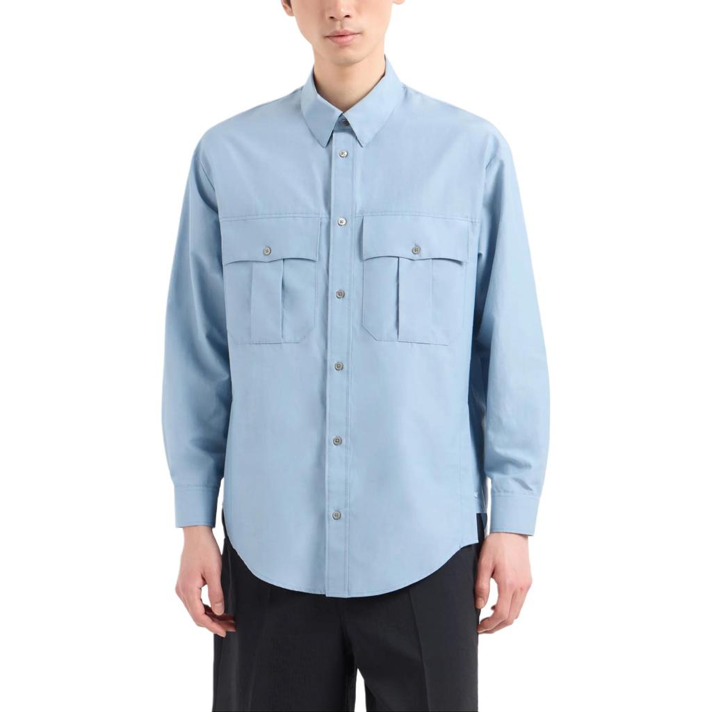 EMPORIO ARMANI Boxy Silk blend Shirt With Pockets EM001530-AF14190-U9289