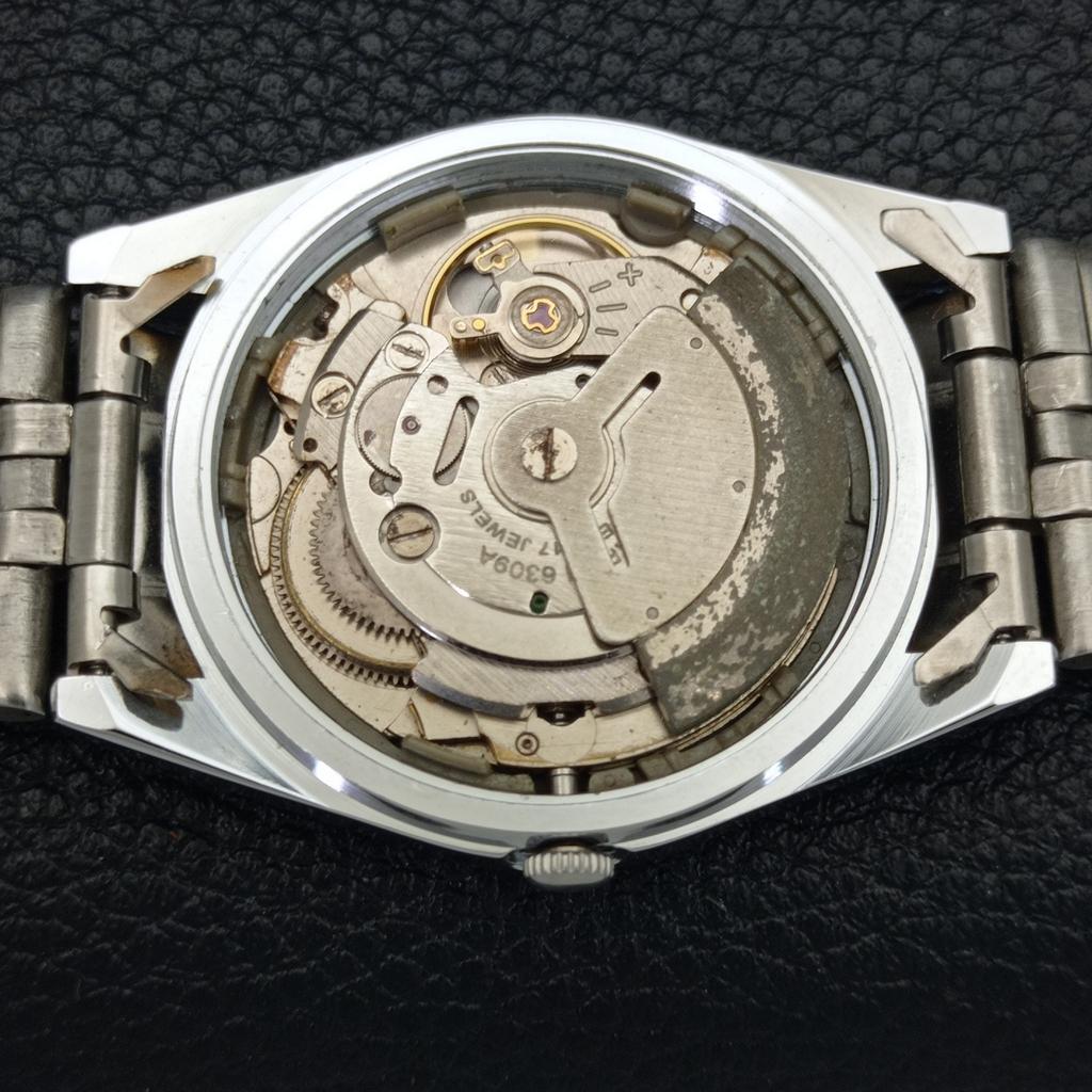 REFURBISHED JAPAN MADE SEIKO 5 AUTOMATIC MENS WATCH GREEN DIAL CUSTOM A440034-2 QV90-a440034