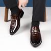 Embossed Pattern Creative Formal Single Shoes, Plus Size Business Men's Shoes, Lace Up Men's Casual Shoes