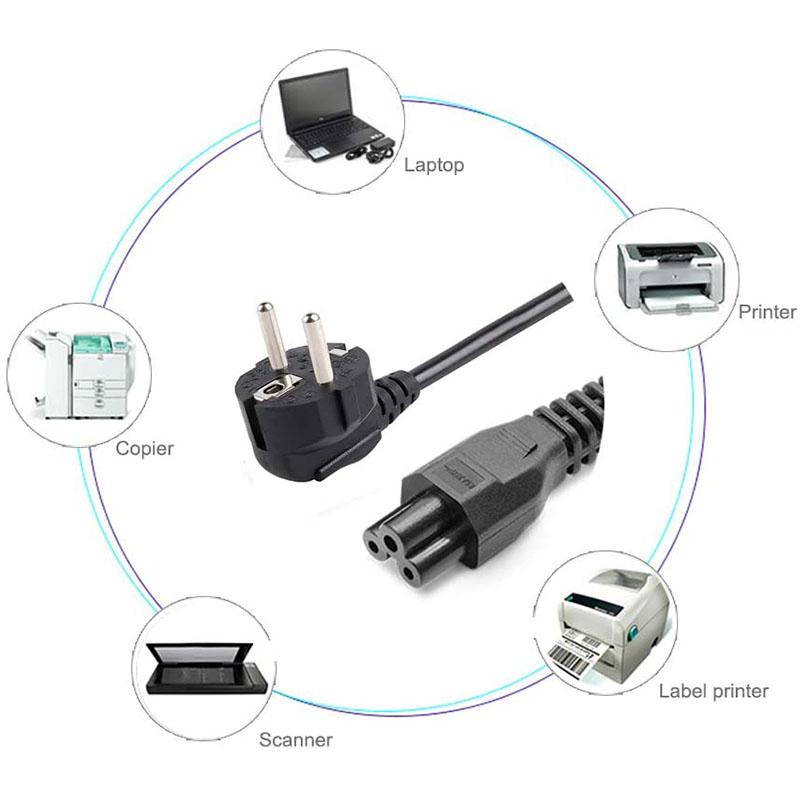 1.5M EU US Universal Laptop 3-pin Charger Plug Power Adapter Cord Cable For HP Dell Toshiba Sony ASUS Lenovo Samsung Notebook