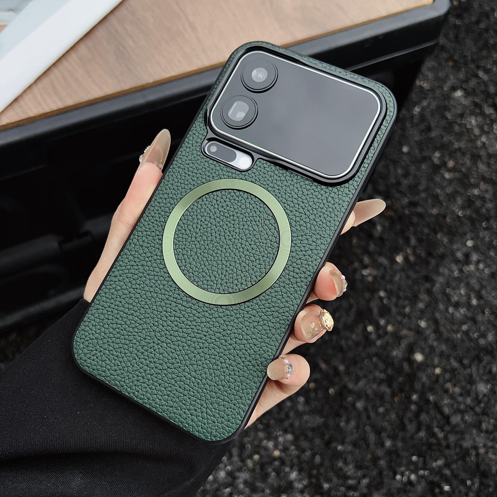 

For Xiaomi 17 Pro Max Magnetic Case Litchi Texture PU Leather + TPU Phone Back Cover