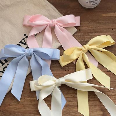 Ballet Bowknot Hair Clip Satin Braiding Hair Tool Kawaii Spring Barrettes Women Girls