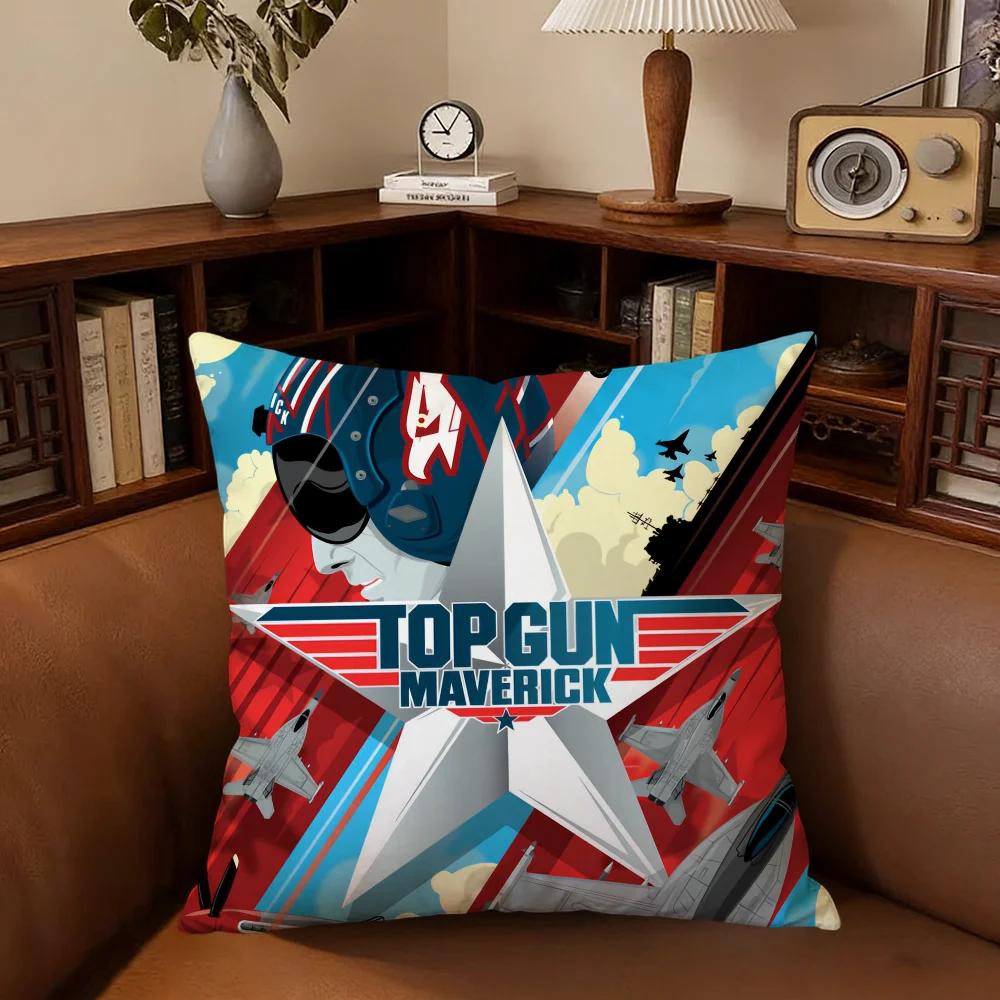 Film T-top G-gun Cute Cool Cushion Cover For Pillow Printing Sofa Decoration Home Car Room Coffee Shop Office Nordic Simplicity