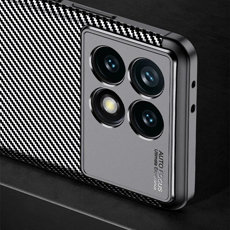 

Чехол для Xiaomi Poco X6 Pro, чехол для Poco X6 Pro, чехол из углеродного волокна, броня, задний противоударный бампер, чехол из ТПУ Poco X6 Pro Fundas