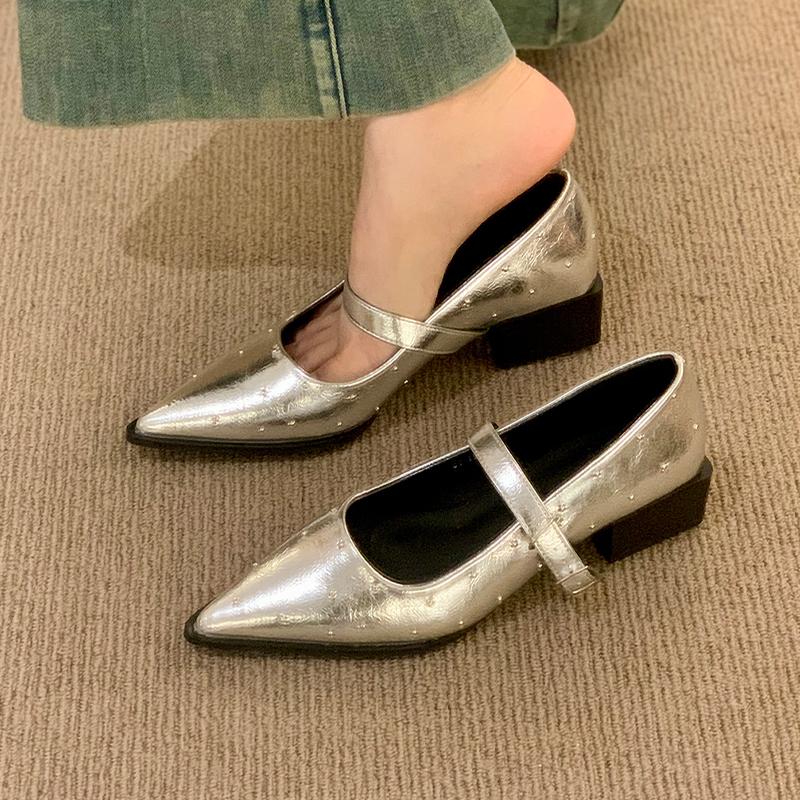 Pointed Toe Women Mid Heels Shoes Shallow Luxury Shoes Autumn Designer Womens Pumps 2025 New Elegant Zapatos De Mujer