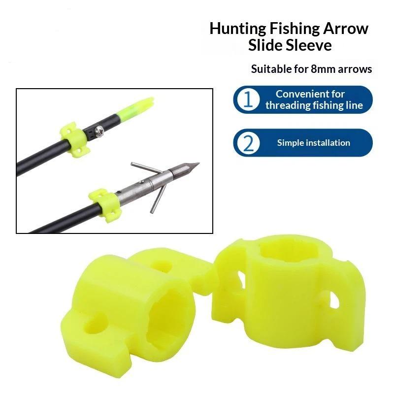 Kit de Acessórios Deslizante de Segurança para Flechas de Pesca com Arco Flecha Envolto Portátil Conjunto Deslizante para Encaixe de Flecha Acessórios de Tiro com Arco