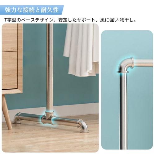 Wokouiys Laundry Drying Rack, Outdoor/Indoor/Outdoor, Windproof, 150cm Tall, Futon Drying Rack, Easy Assembly, Galvanized Steel Pipe, Heavy-Duty Capac