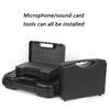 Strong Plastic Microphone Travel Case with Shock Absorbing Interior & Secure Locking Mechanism for Device Transportation