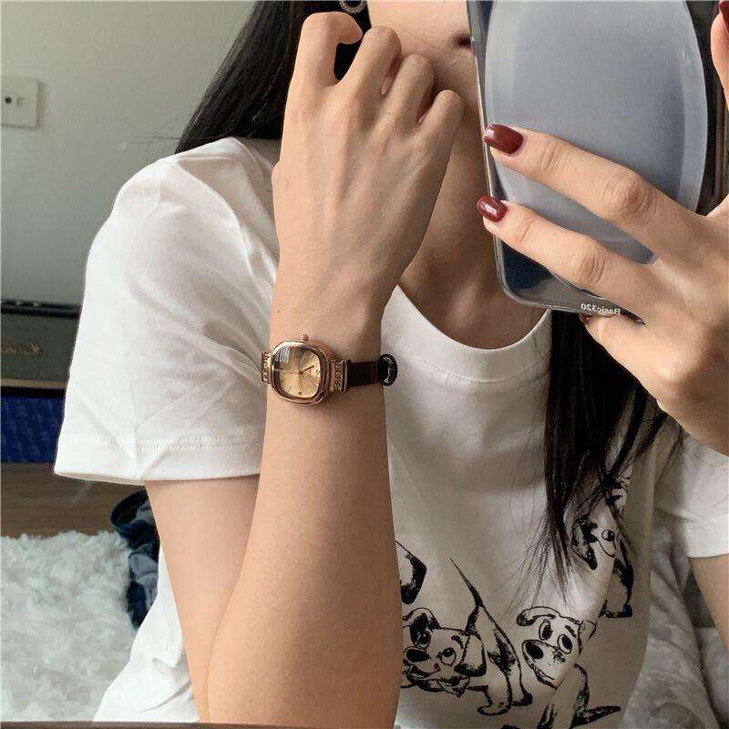Cold Wind Small Sugar Cube Watch Temperament Advanced Sense Design Niche High Value Light Luxury Watch Women