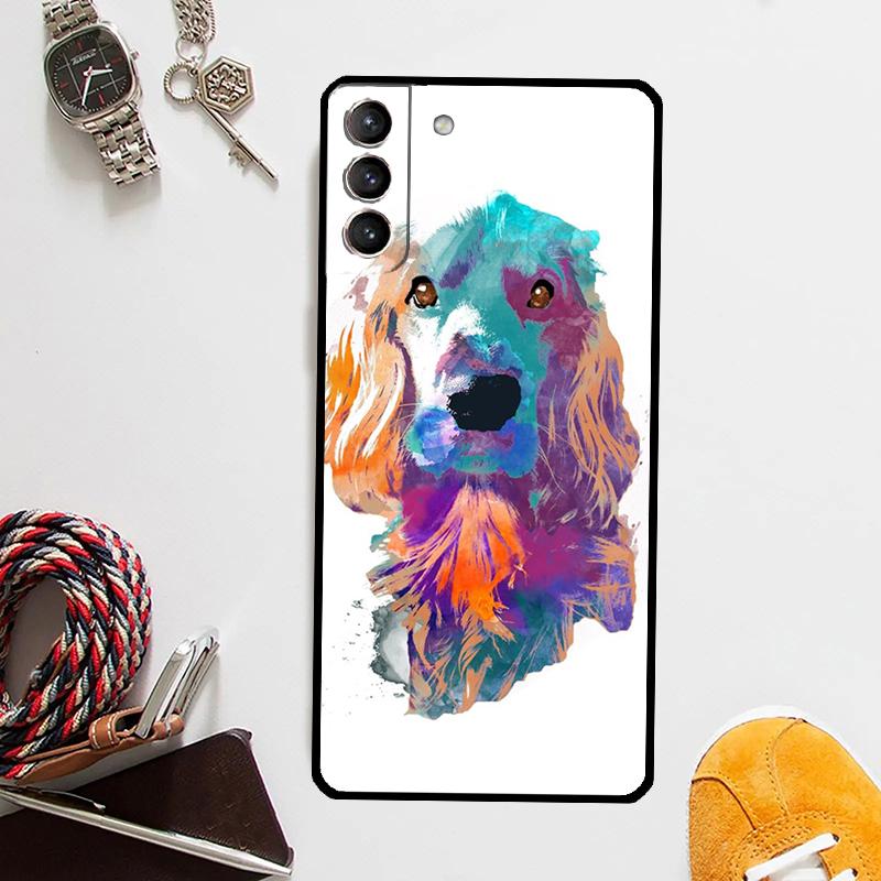 English Cocker Spaniel Dog Case For Samsung Galaxy S25 Ultra S21 S22 S23 S24 Ultra S9 S10 S20 Plus S25 FE Cover Coque