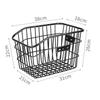 Easy To Install Bicycle Rear Basket Fixed Durable Metal Mountain Bike Basket Black/Silver Adjustable Enlarged Bike Basket